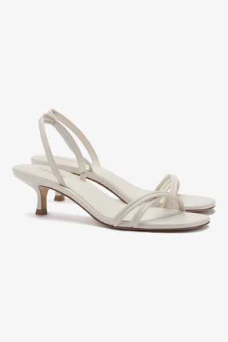 Mini Annie Sandal In Ivory Leather