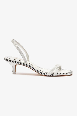 Mini Annie Sandal In White Leather