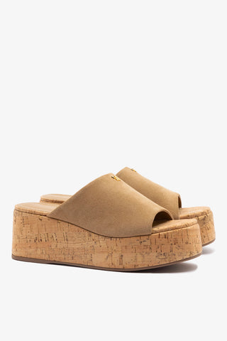 Charli Mule In Peanut Suede