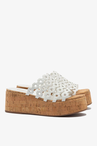 Charli Mule In White Leather