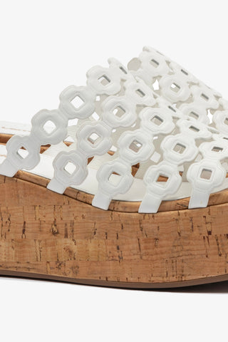 Charli Mule In White Leather