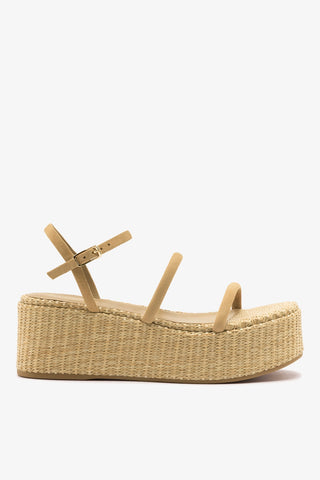 Gio Flatform Peanut Suede Flatform Larroudé