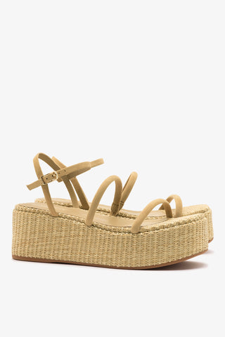 Gio Flatform Peanut Suede Flatform Larroudé