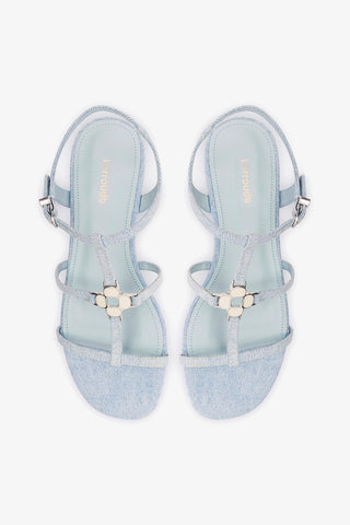 Hana Flat Sandal Maya Denim Flat - Sandal Larroudé