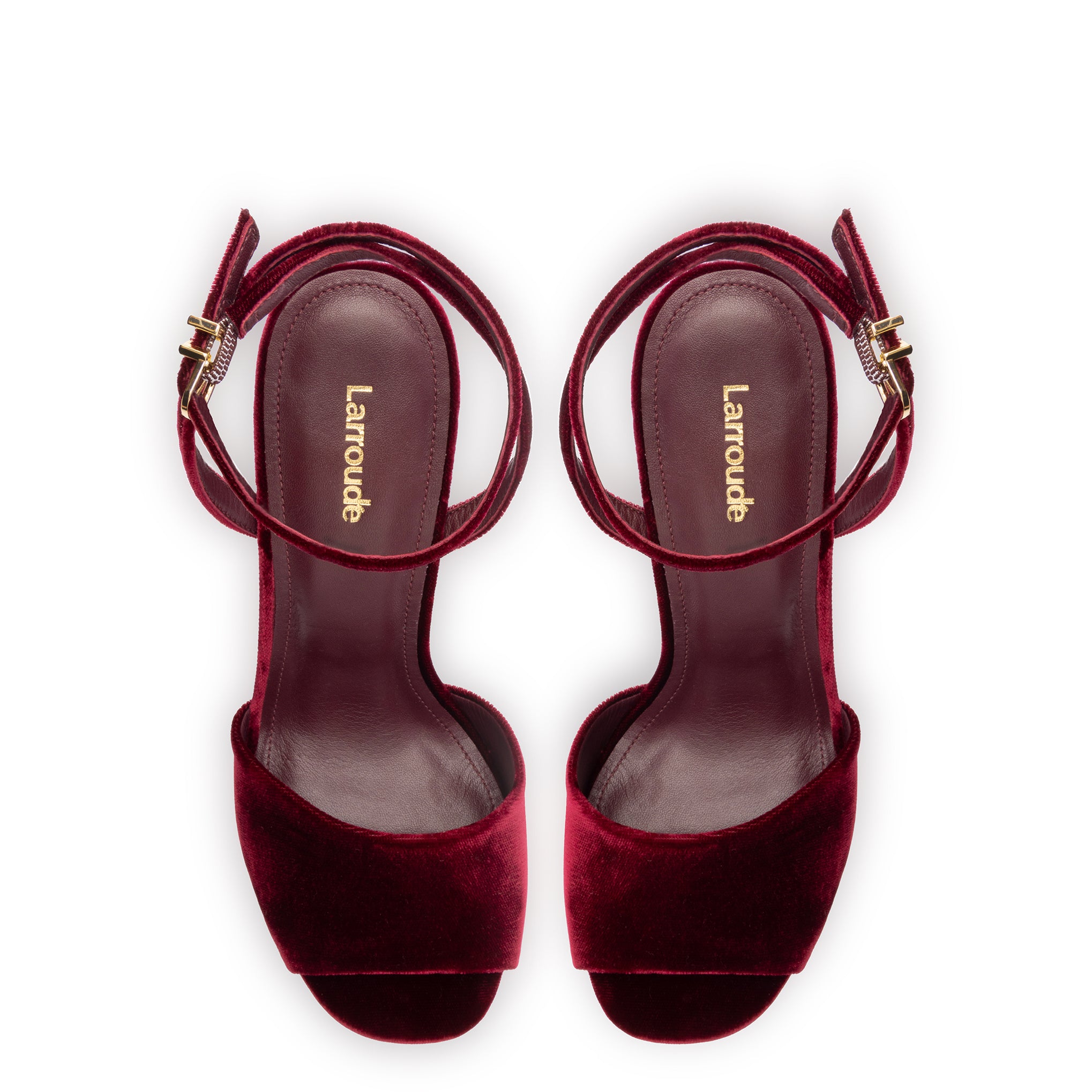 Yves Wedge In Wine Velvet