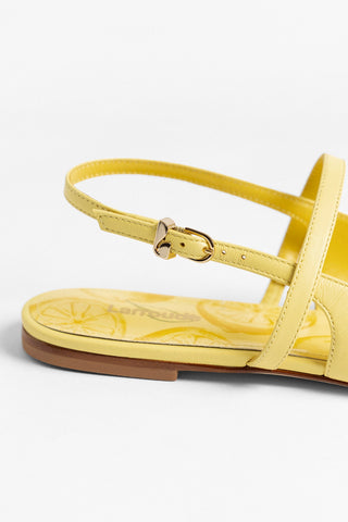 Georgina Ballet Flat Lemonade Leather Flat Larroudé