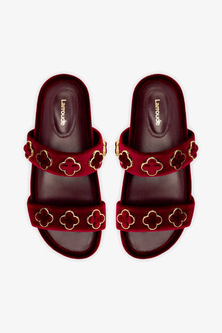 Milan Piccolo Slide In Wine Velvet