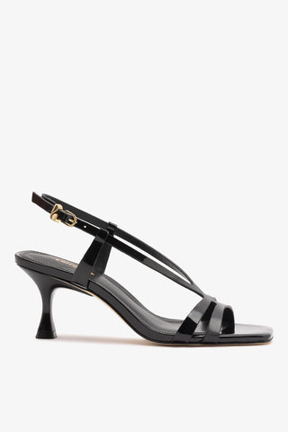 Daphne Sandal Black Patent Leather Sandal Larroudé