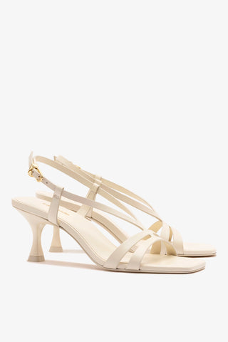 Daphne Sandal In Ivory Leather