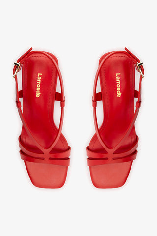Daphne Sandal In Scarlet Leather