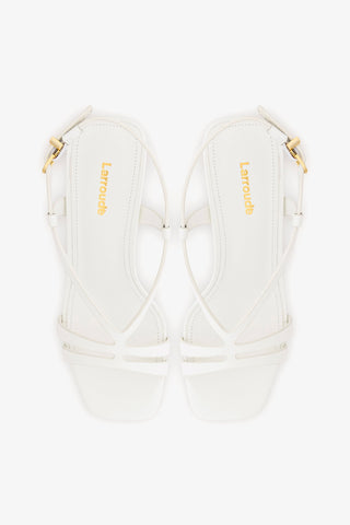 Daphne Sandal White Patent Leather Sandal Larroudé
