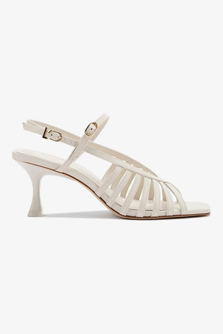 Leandra Sandal In Ivory Leather