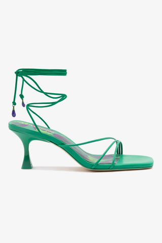 Nadia Sandal In Green Leather