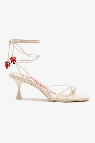 Nadia Sandal In Ivory Leather