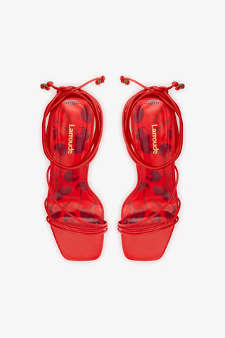 Nadia Sandal In Scarlet Leather