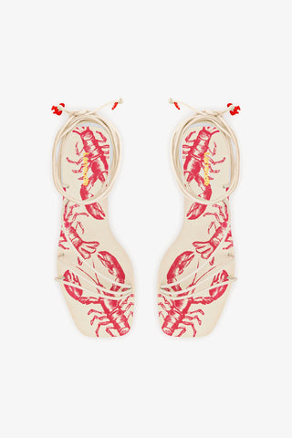 Nadia Flat Sandal In Ivory Leather