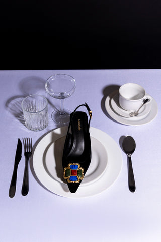 Chrissy Low Pump In Black Velvet