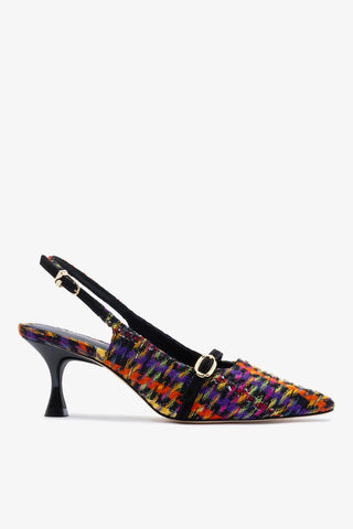 Ines Pump Multicolor Printed Tweed