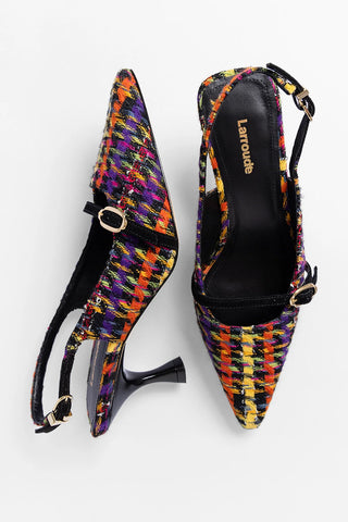 Ines Pump Multicolor Printed Tweed