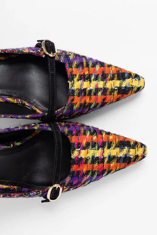 Ines Pump Multicolor Printed Tweed