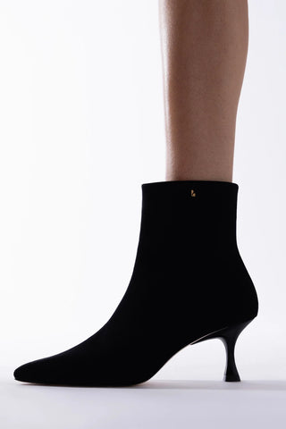 Ines Boot Black Suede Boot Larroudé