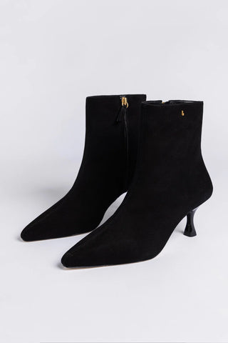 Ines Boot Black Suede Boot Larroudé
