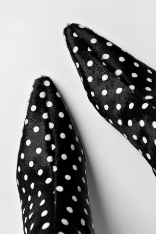 Ines Boot Black Printed Hair Leather Boot Larroudé