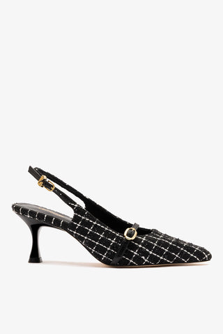 Ines Pump Black Tweed Pump Larroude