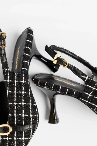 Ines Pump Black Tweed Pump Larroude