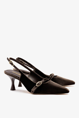 Ines Pump In Expresso Velvet