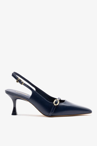 Ines Pump Indigo Leather Pump Larroudé