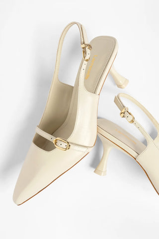 Ines Pump Ivory Leather
