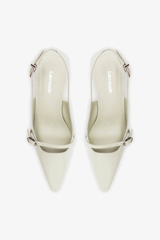 Ines Pump Gray Leather Pump Larroudé