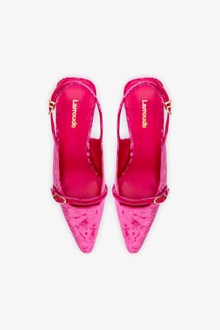 Ines Pump In Pink Velvet