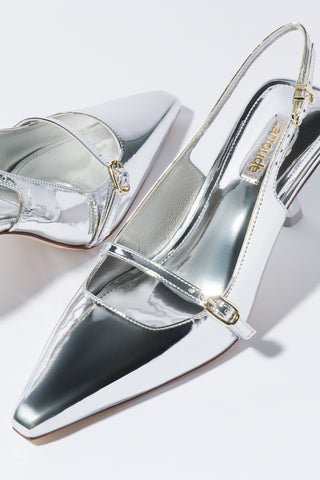 Ines Pump In Silver Specchio Pump Larroudé