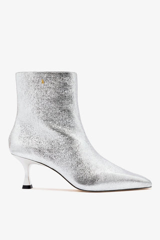 Ines Boot Silver Leather Boot Larroudé
