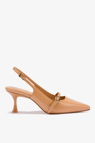Ines Pump In Tan Leather Pump L294-INES-TAN-1249