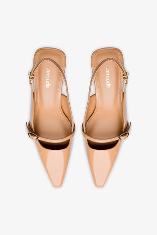 Ines Pump In Tan Leather Pump L294-INES-TAN-1249