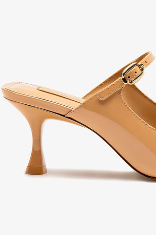 Ines Mule In Tan Patent Leather