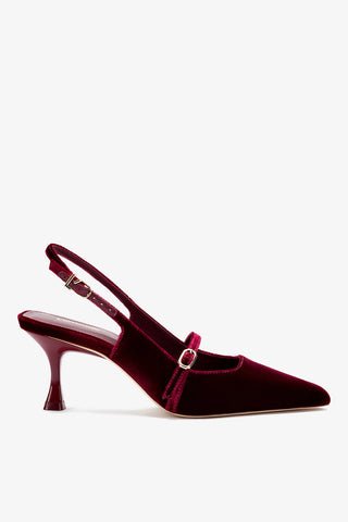 Ines Pump In Wine Velvet