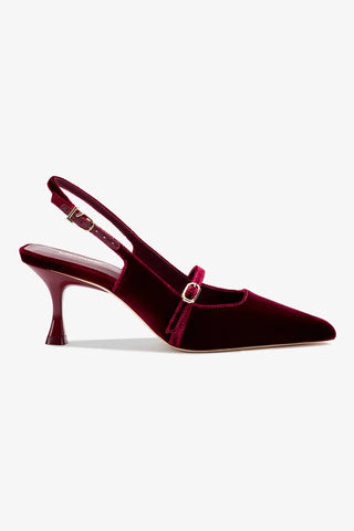 Ines Pump In Wine Velvet