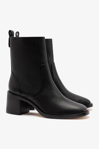 Mini Ricky Boot In Black Leather Boot Larroudé