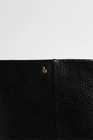 Ricky Wide Boot Black Leather Boot Larroudé