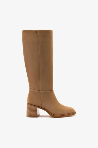 Ricky Boot In Peanut Suede Boot Larroudé
