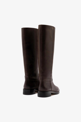 Anne Boot In Brown Shadow Leather