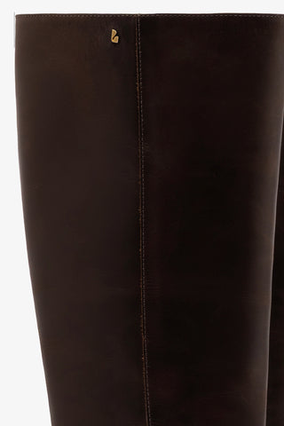 Anne Boot In Brown Shadow Leather