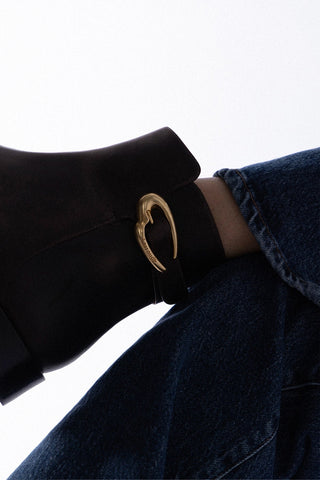 Anne Verona Low Boot Brown Leather Boot Larroudé