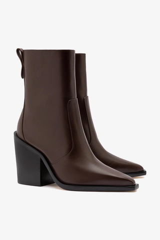 James Bootie In Brown Leather