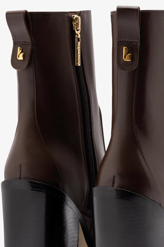 James Bootie In Brown Leather