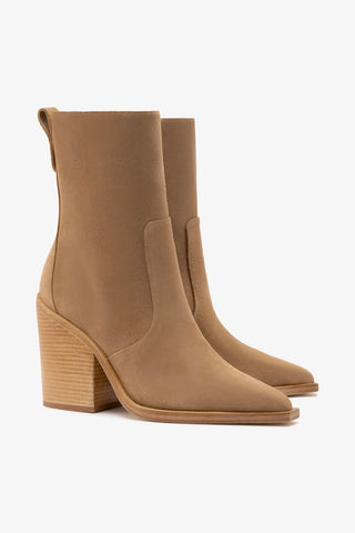 James Bootie In Peanut Suede